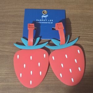 Dabney Lee Red Strawberry Luggage Tags